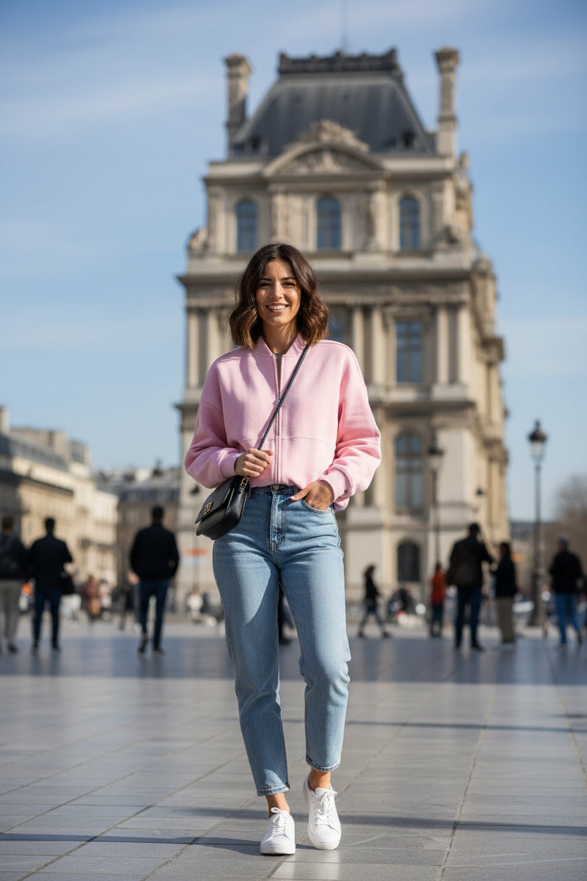 Haut de jogging rose