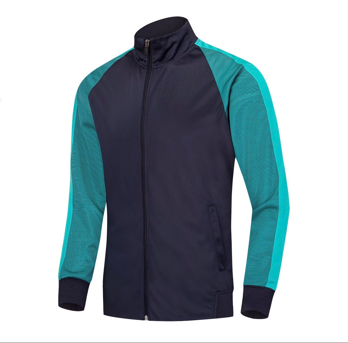 Veste unisexe bleu et vert