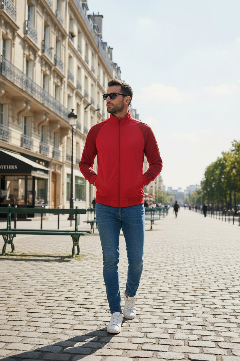 Veste coupe ajustée rouge